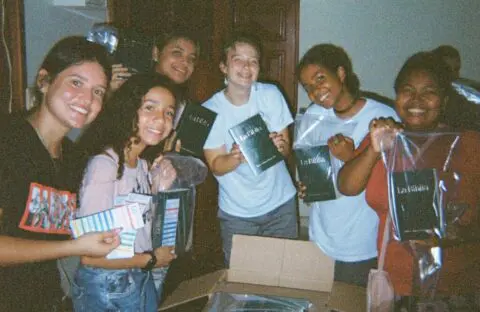 Catalyst Internship 4 Ywam Lancaster Missionaries Handing Out Bibles