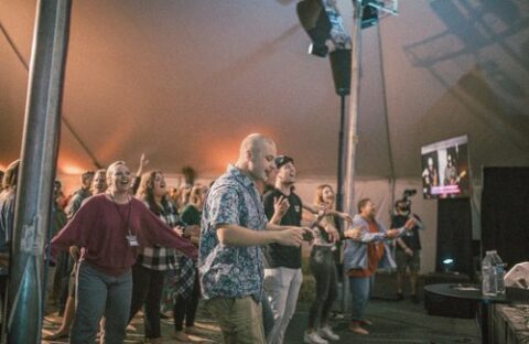 Members Of Ywam Lancaster Singing Together During Morning Worship.