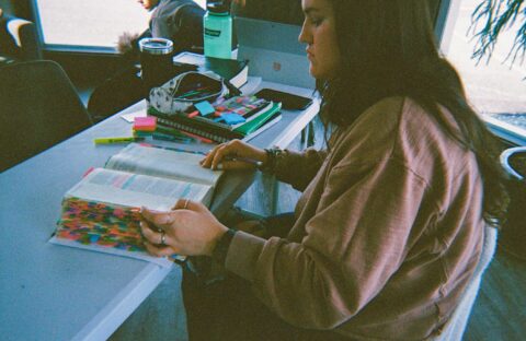 Catalyst Internship 2 A Ywam Lancaster Catalyst Intern Studying The Bible And Taking Notes